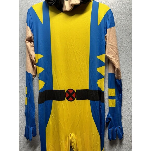Marvel Wolverine Superhero 2nd Skin Costume Dress Up Adult Large Full Jumpsuit - Picture 4 of 16